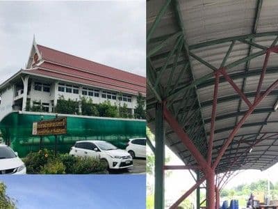 โครงการ เสริมโครงสร้างเหล็กโรงจอดรถ 3อาคาร